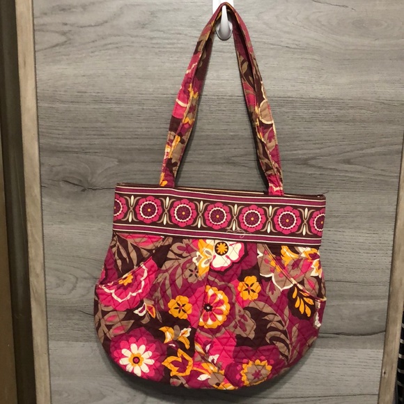 Vera Bradley Handbags - Vera Bradley Purse Pink and Brown Floral